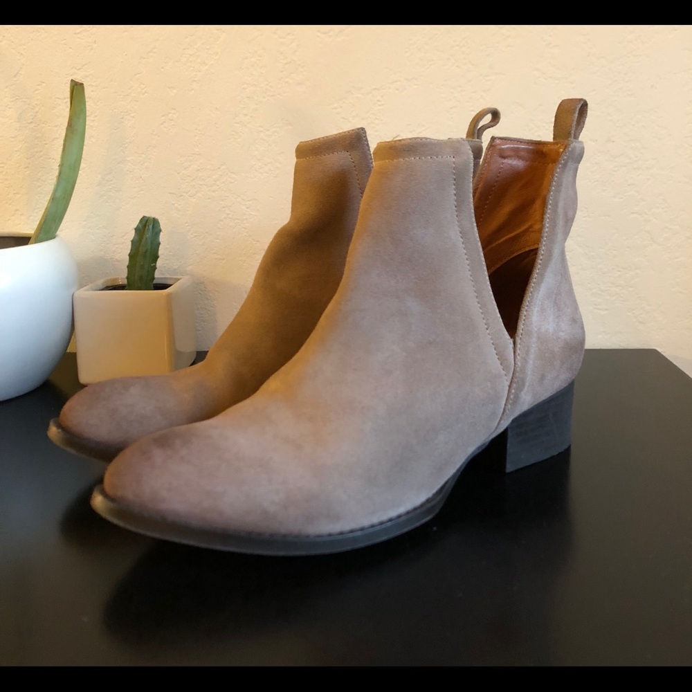 Jeffrey Campbell Muskrat-2 Suede Booties in Taupe - Picture 6 of 6